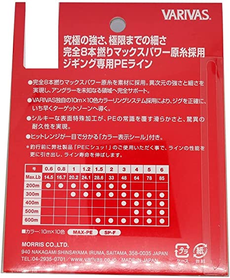 ｱﾊﾞﾆ ｼﾞｷﾞﾝｸﾞ10×10ﾏｯｸｽﾊﾟﾜｰPE X8 200M 1号