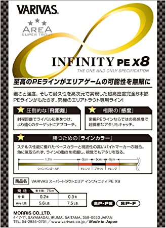 ｽｰﾊﾟｰﾄﾗｳﾄｴﾘｱ ｲﾝﾌｨﾆﾃｨPE X8 75M 0.2号