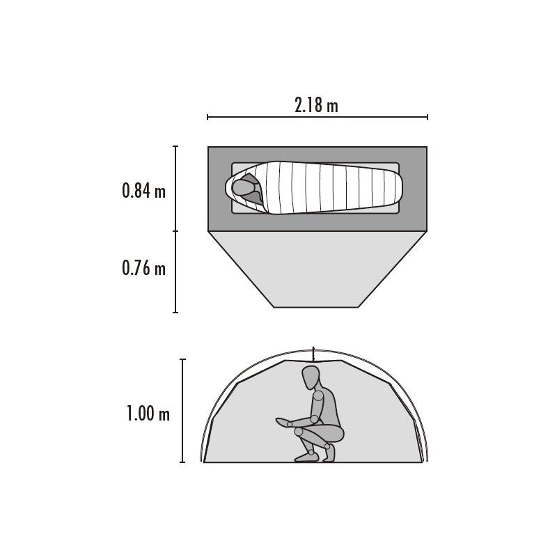 MSR テント エリクサー1 グレー 37310