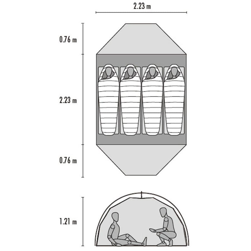 MSR テント エリクサー4 グレー 37313