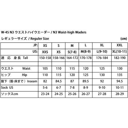 N3 ウエストハイウエーダー