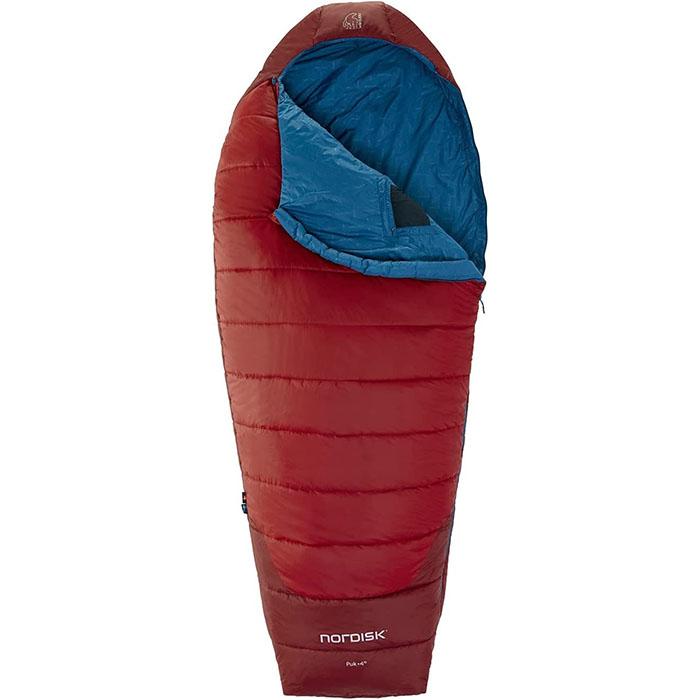 NORDISK ノルディスク Puk +4 Egg L Sleeping Bag tomato MajolikaBlue(プク +4° Lサイズ レッド エッグ型 シュラフ 寝袋)[110349]