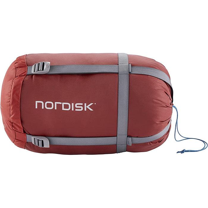 NORDISK ノルディスク Puk +4 Egg L Sleeping Bag tomato MajolikaBlue(プク +4° Lサイズ レッド エッグ型 シュラフ 寝袋)[110349]